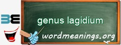 WordMeaning blackboard for genus lagidium